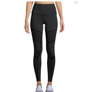 Alo Yoga Black Moto Legging flocked size XS
